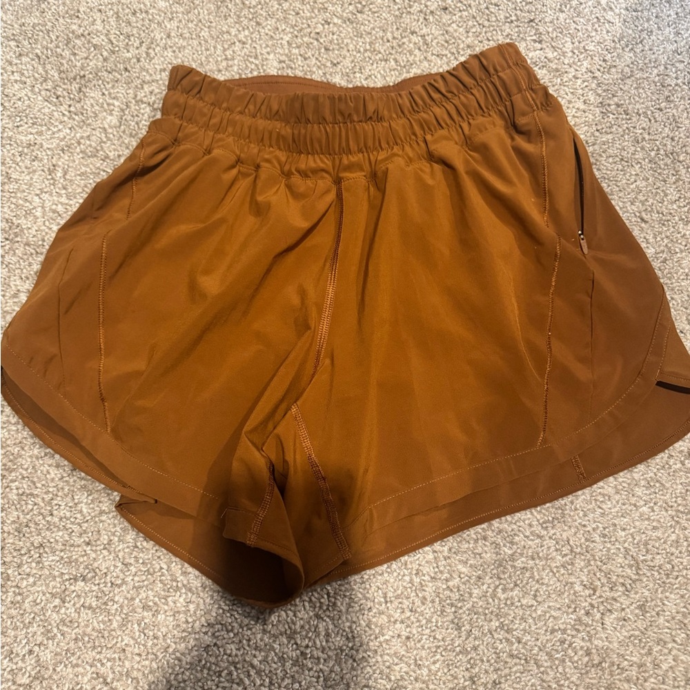Lululemon Athletica Brown Athletic Shorts with Elastic Waistband